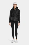 Rudsak Quilted Light Down Jacket With Removable Belt In Black