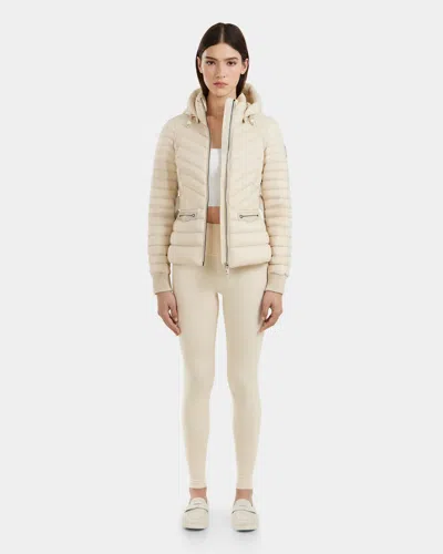 Rudsak Scarlett Women's Quilted Light Down Jacket With Removable Belt In White