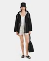 Rudsak Short Hooded Rain Trench In Black