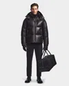 Rudsak Vincent X Men's Leather Down Puffer In Black