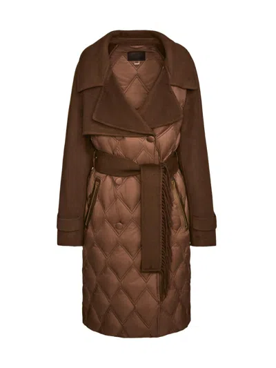 Rudsak Women's Zoe Quilted Double-breasted Trench Coat In Brown