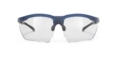 Rudy Project Magnus Sp757331-0000 Men's Glasses Blue Size 75 - Free Lenses - Blue Light Block Available In Yellow