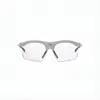 Rudy Project Semi-rimless Matte Grey Sunglasses With Light Purple Lenses In Gray