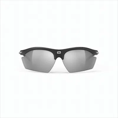 Rudy Project Semi-rimless Sunglasses With Mirrored Lenses In Black