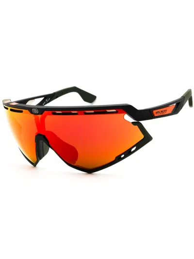Rudy Project Sp524006 Shield Shield Men's Sunglasses In Stripes Black M./black - Mls Orange