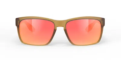 Rudy Project Spinhawk Edge Slim Sq114063-0000 Men's Sunglasses Yellow Size Standard In Transparent