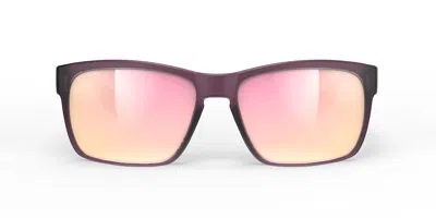 Rudy Project Spinhawk Edge Slim Sq115409-0000 Men's Sunglasses Purple Size Standard In Transparent