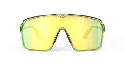 Rudy Project Spinshield Sp720530-0000 Men's Sunglasses Green Size 147 In Yellow