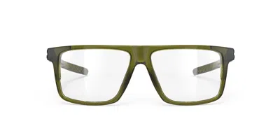 Rudy Project Stellar Sp910a84-0000 Men's Glasses Green Size 52 - Free Lenses - Blue Light Block Available In Transparent