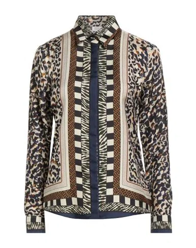Rue De Mathieu Edition Woman Shirt Navy Size 6 Silk In Blue