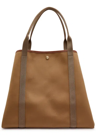 Rue De Verneiul Traversée M Twill Tote Bag In Brown