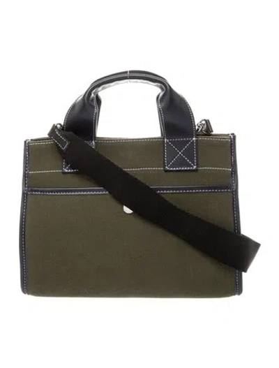Pre-owned Rue De Verneuil Canvas Crossbody Bag In Green