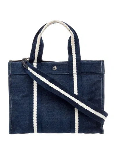 Pre-owned Rue De Verneuil Canvas Shoulder Bag In Blue