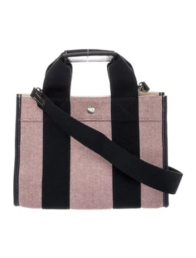 Pre-owned Rue De Verneuil Canvas Shoulder Bag In Blue