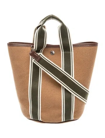 Pre-owned Rue De Verneuil Canvas Top Handle Bag In Brown