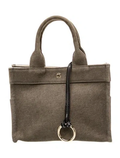 Pre-owned Rue De Verneuil Canvas Top Handle Bag In Grey