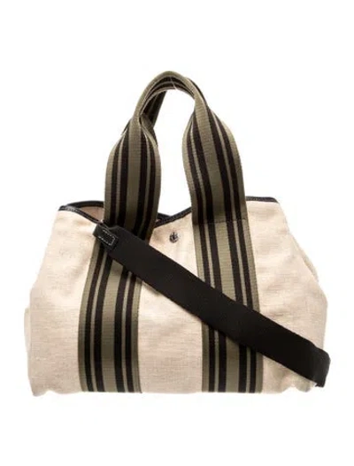 Pre-owned Rue De Verneuil Canvas Top Handle Bag In Neutral