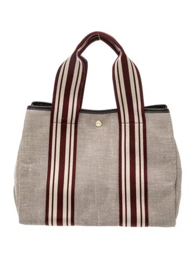 Pre-owned Rue De Verneuil Canvas Top Handle Bag In Neutral