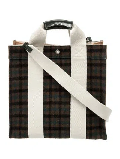 Pre-owned Rue De Verneuil Canvas Top Handle Bag In Neutral