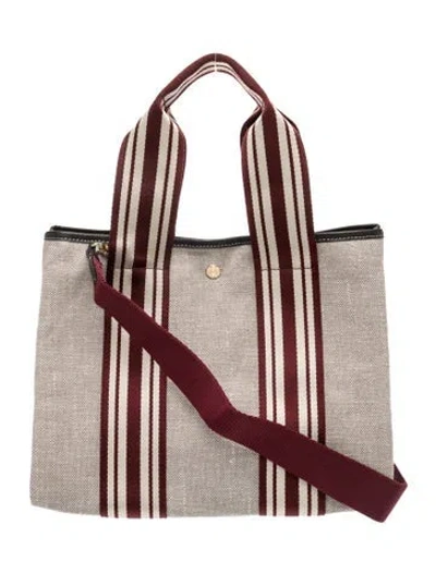 Pre-owned Rue De Verneuil Canvas Top Handle Bag In Neutral