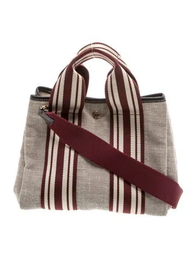 Pre-owned Rue De Verneuil Canvas Top Handle Bag In Neutrals