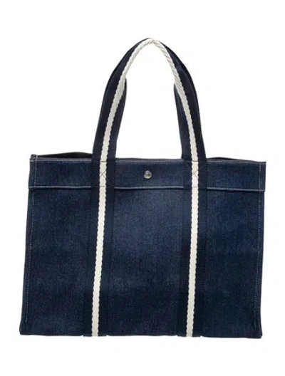 Pre-owned Rue De Verneuil Canvas Tote In Blue