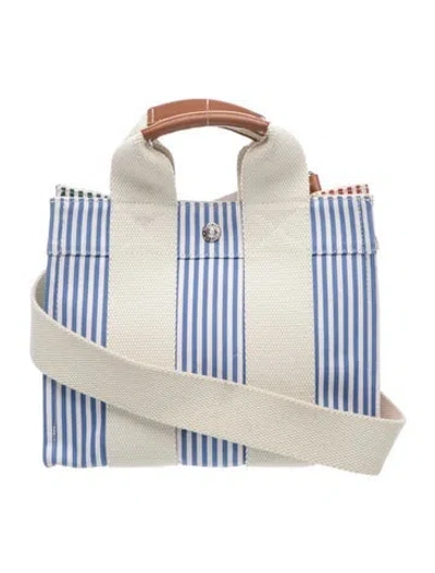 Pre-owned Rue De Verneuil Canvas Tote In Blue