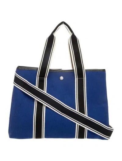 Pre-owned Rue De Verneuil Canvas Tote In Blue