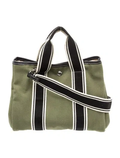 Pre-owned Rue De Verneuil Canvas Tote In Green