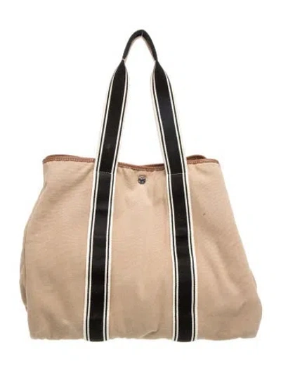 Pre-owned Rue De Verneuil Canvas Tote In Neutrals