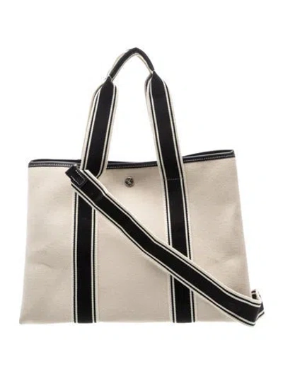 Pre-owned Rue De Verneuil Canvas Tote In Neutrals