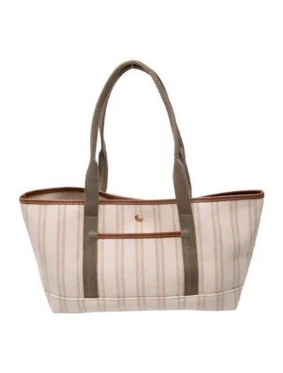 Pre-owned Rue De Verneuil Canvas Tote In Neutrals