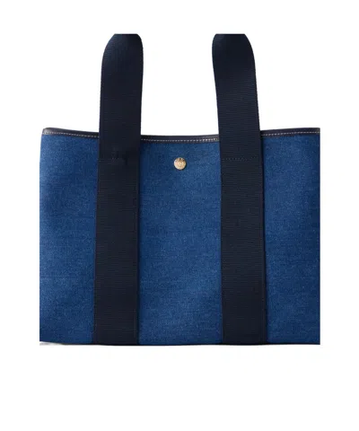 Rue De Verneuil Denim Canvas Tote Bag In Blue
