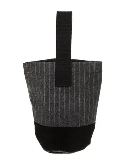 Pre-owned Rue De Verneuil Felt Top Handle Bag In Gray
