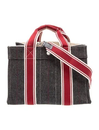 Pre-owned Rue De Verneuil Felt Tote W/ Tags In Red