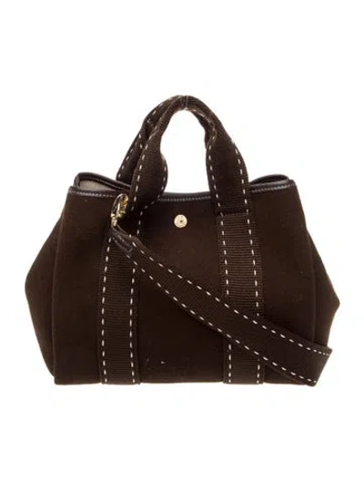 Pre-owned Rue De Verneuil Leather Top Handle Bag In Brown