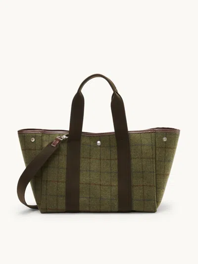 Rue De Verneuil Medium Traversée Bag Hunting Tweed In Black
