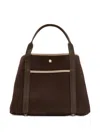 Rue De Verneuil Traversée Handle Tote Bag In Brown