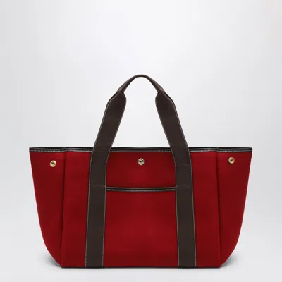 Rue De Verneuil Traversée M Pocket Flannel Mini Bag In Red