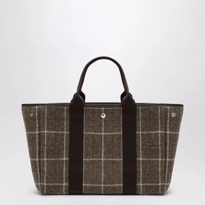 Rue De Verneuil Traversée Mini Flannel Bag In Brown
