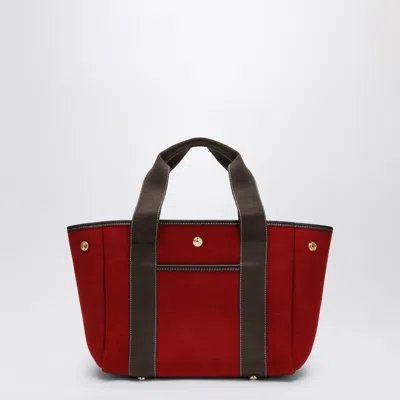 Rue De Verneuil Traversée S Pocket Red Flannel Bag In Orange