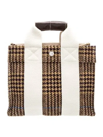 Pre-owned Rue De Verneuil Tweed Tote In Neutrals