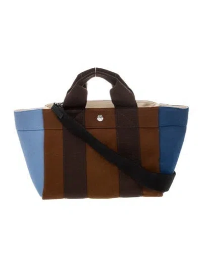 Pre-owned Rue De Verneuil Wool Top Handle Bag In Brown