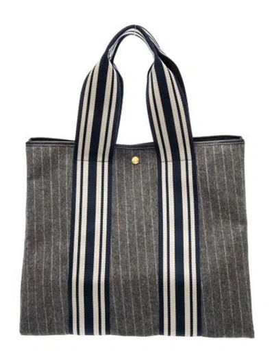 Pre-owned Rue De Verneuil Wool Tote In Gray