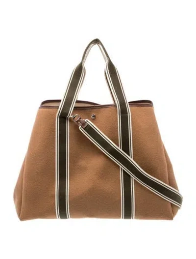 Pre-owned Rue De Verneuil Wool Tote In Neutrals