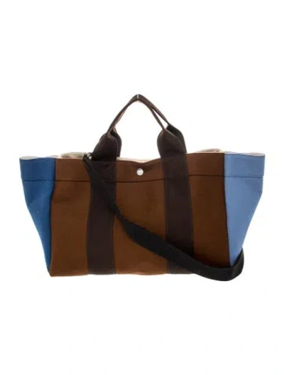 Pre-owned Rue De Verneuil Wool Weekender Bag In Brown