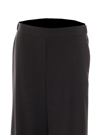 Rue Du Bac Elasticated-waist Wide-leg Trousers In Black