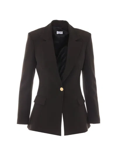 Rue Du Bac Single-breasted Button-fastening Blazer In Brown