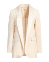 Rue Du Bac Woman Blazer Beige Size 4 Polyester In Beige