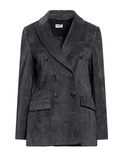 Rue Du Bac Woman Blazer Grey Size 6 Polyester, Polyamide, Elastane In Gray